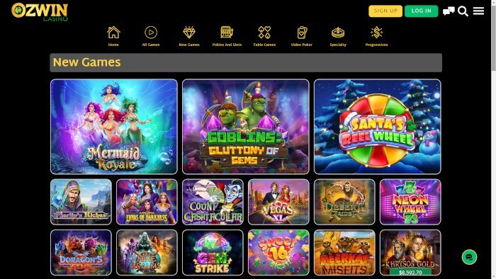 Overview of ozwin casino australia